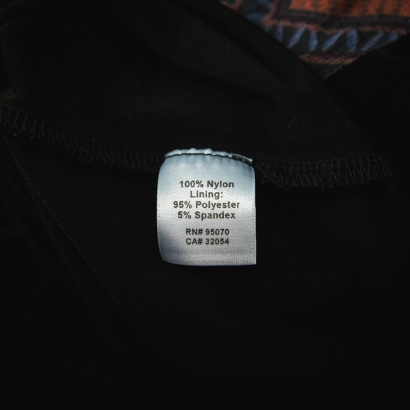 Weston Anthropologie Size Medium M Southwest Print Faux Wrap Tie Mesh Dress - Picture 6 of 8